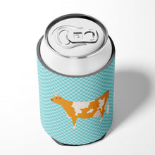 Load image into Gallery viewer, Guernsey Cow Blue Check Can or Bottle Hugger BB7995CC