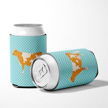 Load image into Gallery viewer, Guernsey Cow Blue Check Can or Bottle Hugger BB7995CC