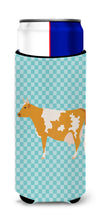 Load image into Gallery viewer, Guernsey Cow Blue Check   Hugger for slim cans