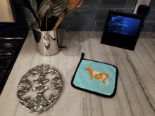 Load image into Gallery viewer, Guernsey Cow Blue Check Pot Holders - Set of 2 - Heat-Resistant Kitchen Essentials BB7995PTHD