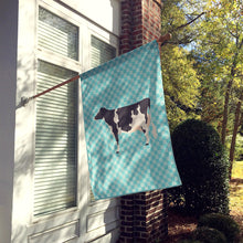 Load image into Gallery viewer, Holstein Cow Blue Check Flag Canvas House Size BB7996CHF