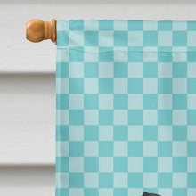 Load image into Gallery viewer, Holstein Cow Blue Check Flag Canvas House Size BB7996CHF