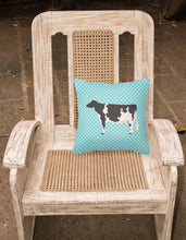 Load image into Gallery viewer, Holstein Cow Blue Check Fabric Decorative Pillow BB7996PW1818