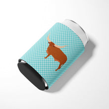 Load image into Gallery viewer, Ankole-Watusu Cow Blue Check Can or Bottle Hugger BB7997CC