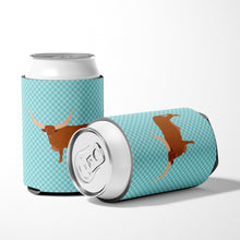 Load image into Gallery viewer, Ankole-Watusu Cow Blue Check Can or Bottle Hugger BB7997CC