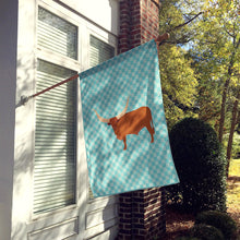 Load image into Gallery viewer, Ankole-Watusu Cow Blue Check Flag Canvas House Size BB7997CHF