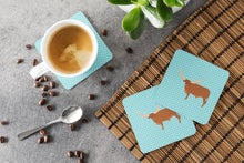 Load image into Gallery viewer, Ankole-Watusu Cow Blue Check Foam Coaster  BB7997FC