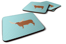 Load image into Gallery viewer, Ankole-Watusu Cow Blue Check Foam Coaster  BB7997FC
