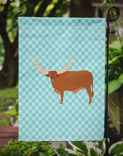 Load image into Gallery viewer, Ankole-Watusu Cow Blue Check Garden Flag - Outdoor Decorative Yard Flag