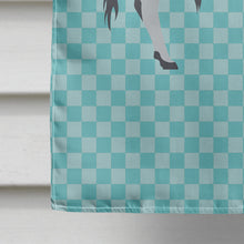 Load image into Gallery viewer, Hungarian Grey Steppe Cow Blue Check Flag Canvas House Size BB7998CHF