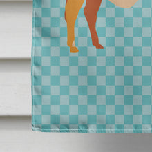 Load image into Gallery viewer, Zebu Indicine Cow Blue Check Flag Canvas House Size BB7999CHF