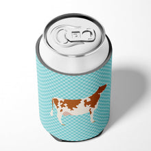 Load image into Gallery viewer, Ayrshire Cow Blue Check Can or Bottle Hugger BB8001CC