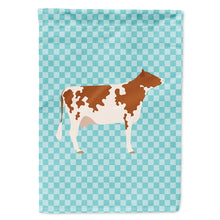 Load image into Gallery viewer, Ayrshire Cow Blue Check Flag Canvas House Size BB8001CHF