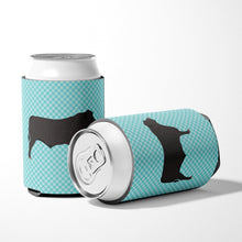 Load image into Gallery viewer, Black Angus Cow Blue Check Can or Bottle Hugger BB8002CC