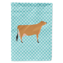 Load image into Gallery viewer, Jersey Cow Blue Check Flag Canvas House Size BB8003CHF