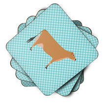 Load image into Gallery viewer, Jersey Cow Blue Check Foam Coaster  BB8003FC