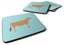 Load image into Gallery viewer, Jersey Cow Blue Check Foam Coaster  BB8003FC