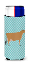 Load image into Gallery viewer, Jersey Cow Blue Check   Hugger for slim cans