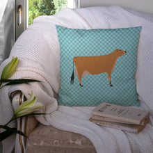 Load image into Gallery viewer, Jersey Cow Blue Check Throw Pillow - 14x14 Decorative Pillow – Art for Your Home &amp; Patio BB8003PW1414