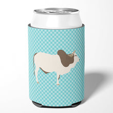 Load image into Gallery viewer, Malvi Cow Blue Check Can or Bottle Hugger BB8004CC
