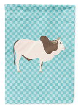 Load image into Gallery viewer, Malvi Cow Blue Check Garden Flag - Outdoor Decorative Yard Flag