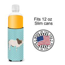 Load image into Gallery viewer, Malvi Cow Blue Check   Hugger for slim cans