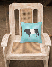 Load image into Gallery viewer, Belted Galloway Cow Blue Check Fabric Decorative Pillow BB8005PW1818