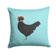 Load image into Gallery viewer, Polish Poland Chicken Blue Check Throw Pillow - 14x14 Decorative Pillow – Art for Your Home &amp; Patio BB8008PW1414