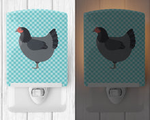 Load image into Gallery viewer, Jersey Giant Chicken Blue Check Ceramic Night Light BB8009CNL