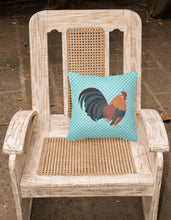 Load image into Gallery viewer, Dutch Bantam Chicken Blue Check Fabric Decorative Pillow BB8010PW1818
