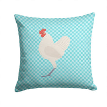 Load image into Gallery viewer, German Langshan Chicken Blue Check Throw Pillow - 14x14 Decorative Pillow – Art for Your Home &amp; Patio BB8011PW1414