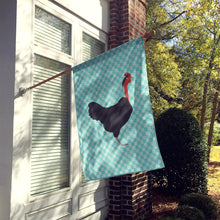 Load image into Gallery viewer, Naked Neck Chicken Blue Check Flag Canvas House Size BB8013CHF
