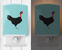 Load image into Gallery viewer, Naked Neck Chicken Blue Check Ceramic Night Light BB8013CNL