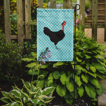 Load image into Gallery viewer, Naked Neck Chicken Blue Check Garden Flag - Outdoor Decorative Yard Flag