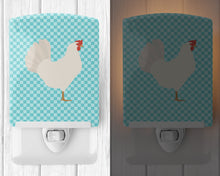 Load image into Gallery viewer, Leghorn Chicken Blue Check Ceramic Night Light BB8014CNL