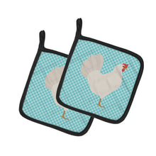 Load image into Gallery viewer, Leghorn Chicken Blue Check Pot Holders - Set of 2 - Heat-Resistant Kitchen Essentials BB8014PTHD