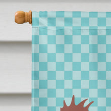 Load image into Gallery viewer, Minorca Ctalalan Chicken Blue Check Flag Canvas House Size BB8015CHF