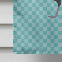 Load image into Gallery viewer, Minorca Ctalalan Chicken Blue Check Flag Canvas House Size BB8015CHF