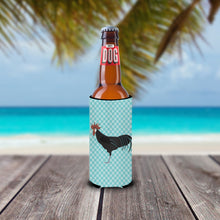 Load image into Gallery viewer, Minorca Ctalalan Chicken Blue Check   Hugger for slim cans