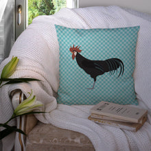 Load image into Gallery viewer, Minorca Ctalalan Chicken Blue Check Throw Pillow - 14x14 Decorative Pillow – Art for Your Home &amp; Patio BB8015PW1414