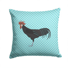 Load image into Gallery viewer, Minorca Ctalalan Chicken Blue Check Throw Pillow - 14x14 Decorative Pillow – Art for Your Home &amp; Patio BB8015PW1414