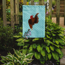 Load image into Gallery viewer, Malaysian Serama Chicken Blue Check Garden Flag - Outdoor Decorative Yard Flag BB8016GF