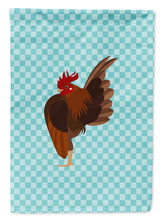 Load image into Gallery viewer, Malaysian Serama Chicken Blue Check Garden Flag - Outdoor Decorative Yard Flag BB8016GF
