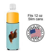 Load image into Gallery viewer, Malaysian Serama Chicken Blue Check   Hugger for slim cans
