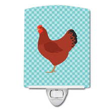 Load image into Gallery viewer, New Hampshire Red Chicken Blue Check Ceramic Night Light BB8017CNL