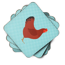 Load image into Gallery viewer, New Hampshire Red Chicken Blue Check Foam Coaster  BB8017FC
