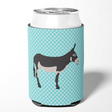 Load image into Gallery viewer, American Mammoth Jack Donkey Blue Check Can or Bottle Hugger BB8018CC