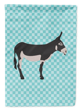 Load image into Gallery viewer, American Mammoth Jack Donkey Blue Check Garden Flag - Outdoor Decorative Yard Flag