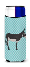 Load image into Gallery viewer, American Mammoth Jack Donkey Blue Check   Hugger for slim cans