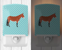 Load image into Gallery viewer, Mule Blue Check Ceramic Night Light BB8019CNL